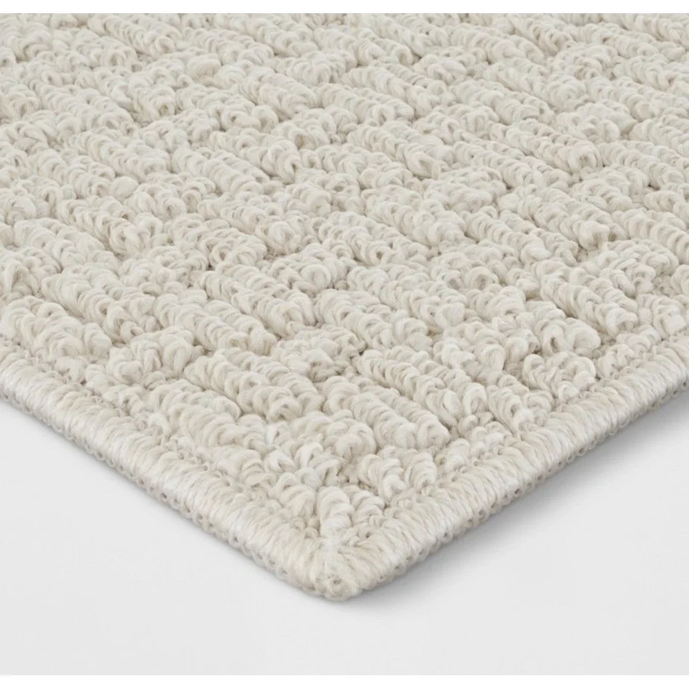 NWOT Threshold 2x7 Washable Solid Machine Tufted Runner Rug- Tan Color Skid Resi